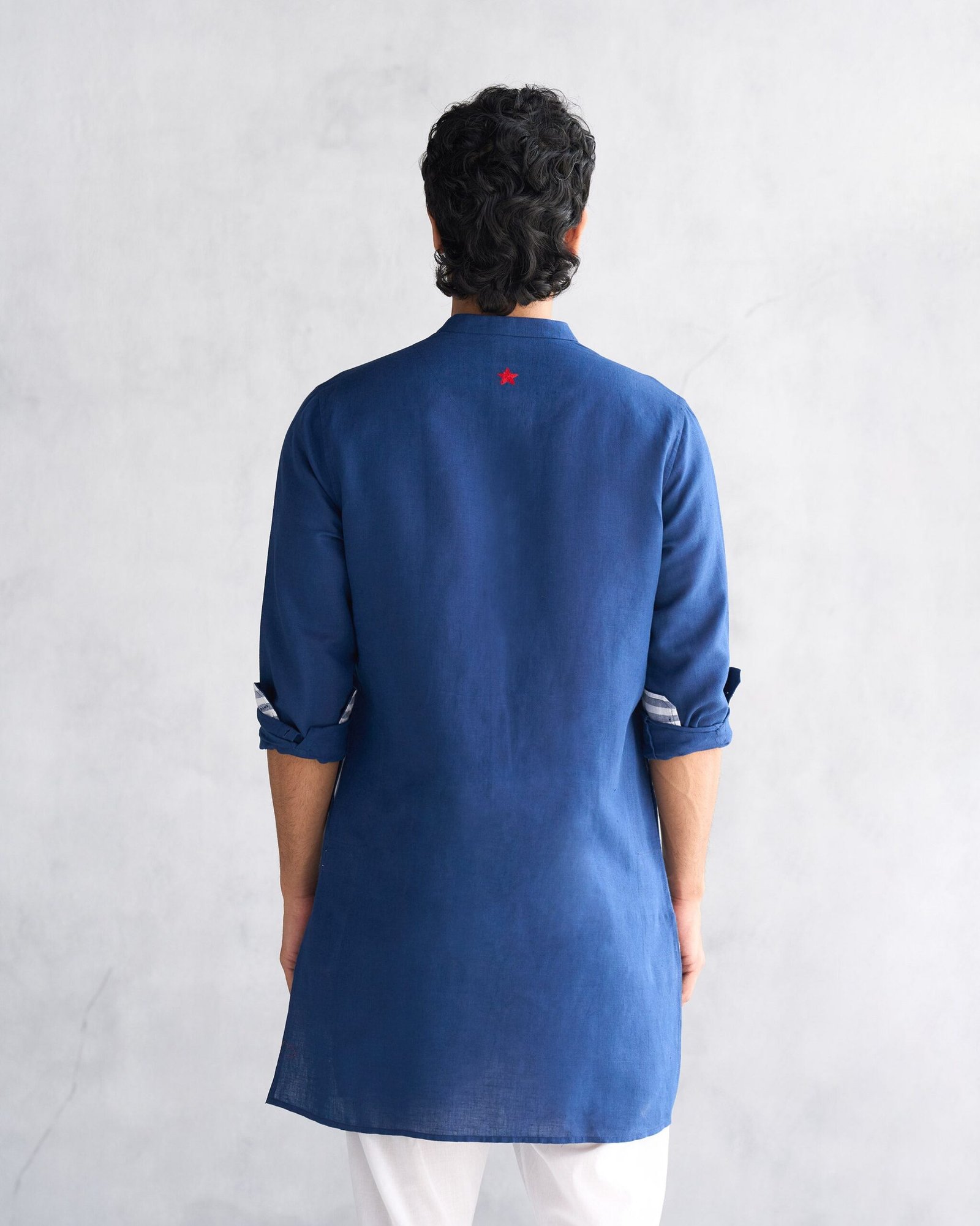 Chandni Chowk Kurta - Navy - Image 4