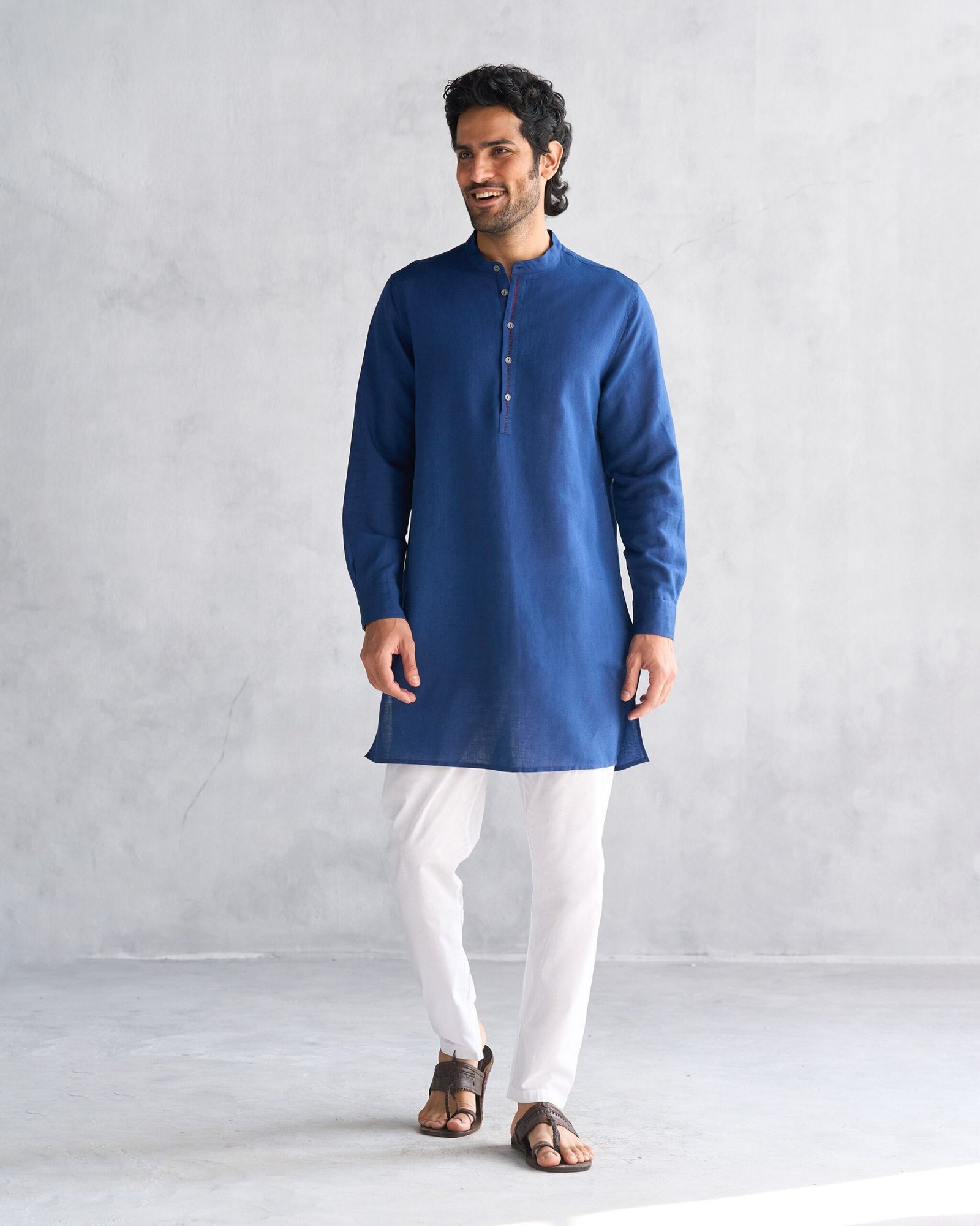 Chandni Chowk Kurta - Navy - Image 5