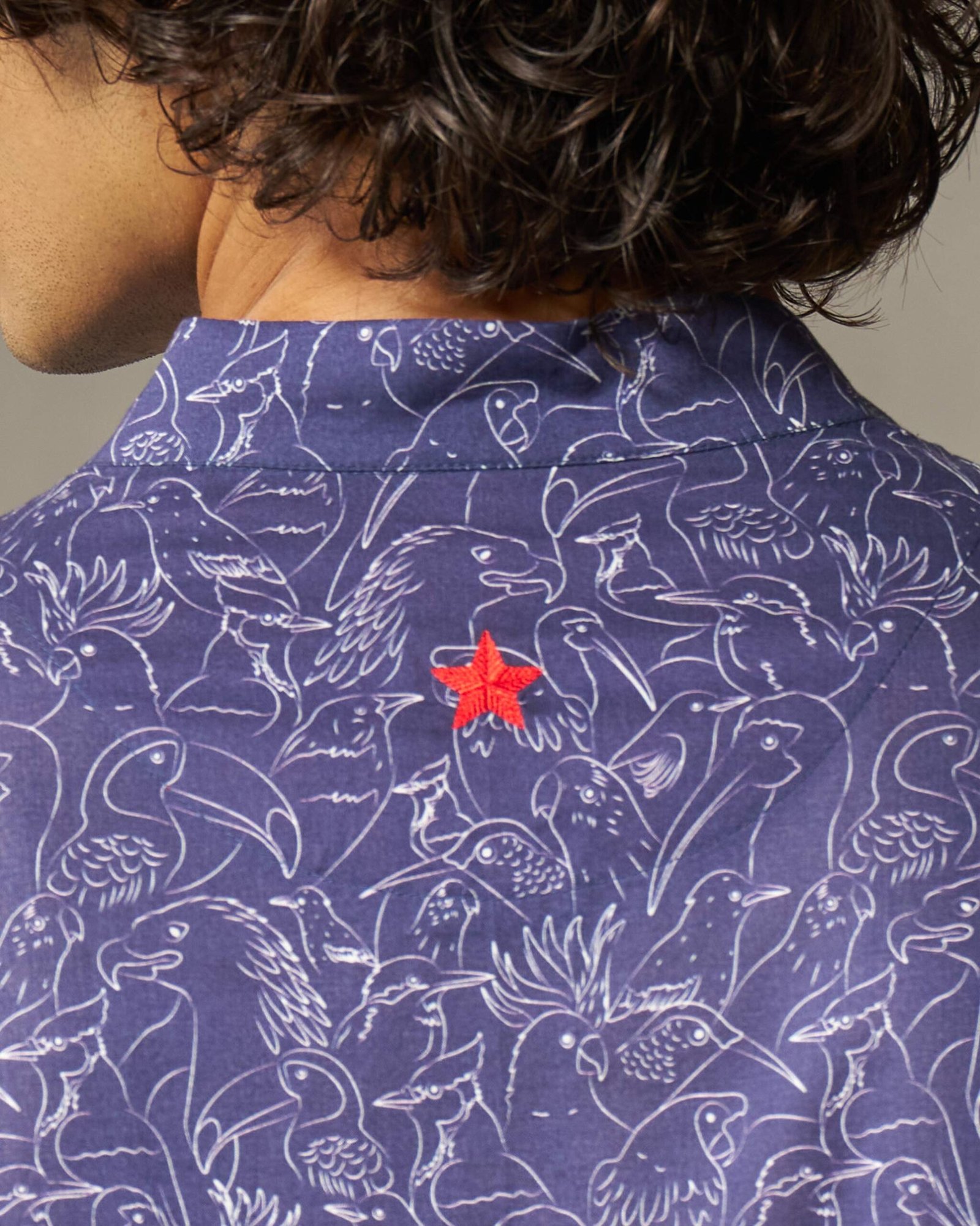 Rey Kurta - Navy Print - Image 3