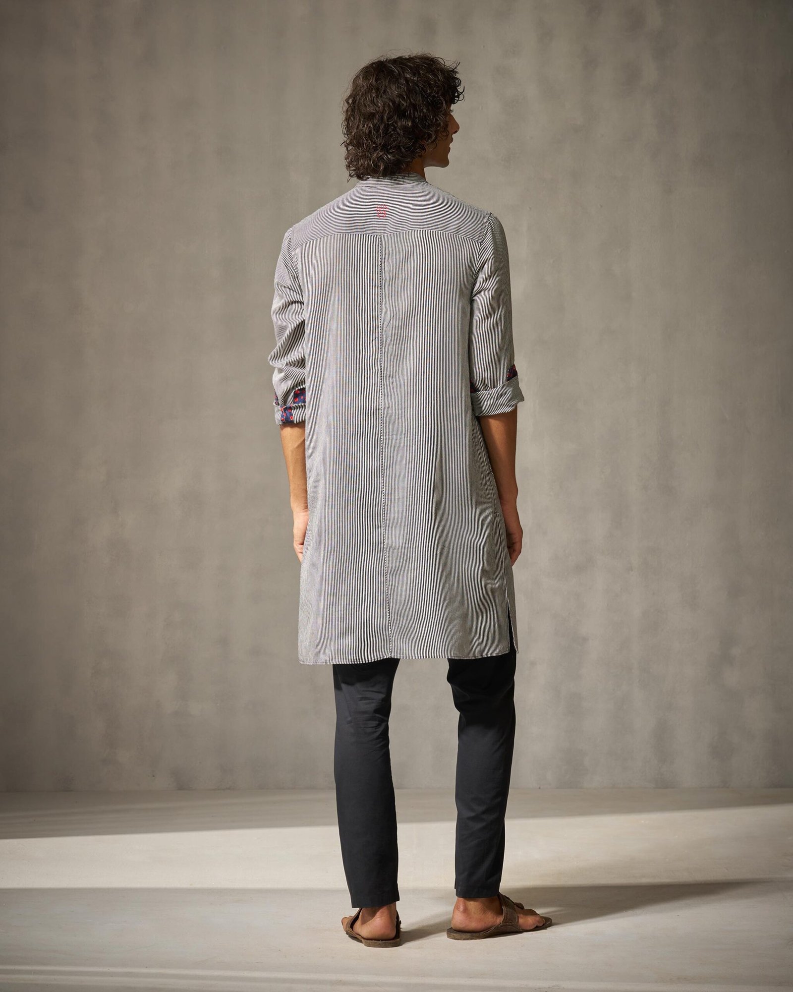 Revel Kurta - Black & Ivory Stripes - Image 5