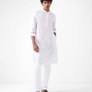 Neckband Kurta - White