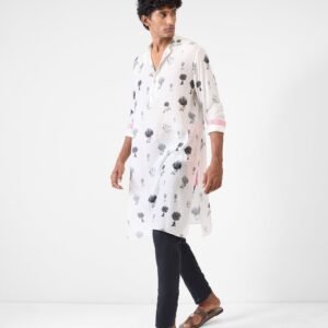 Astral Kurta - Light Grey Print