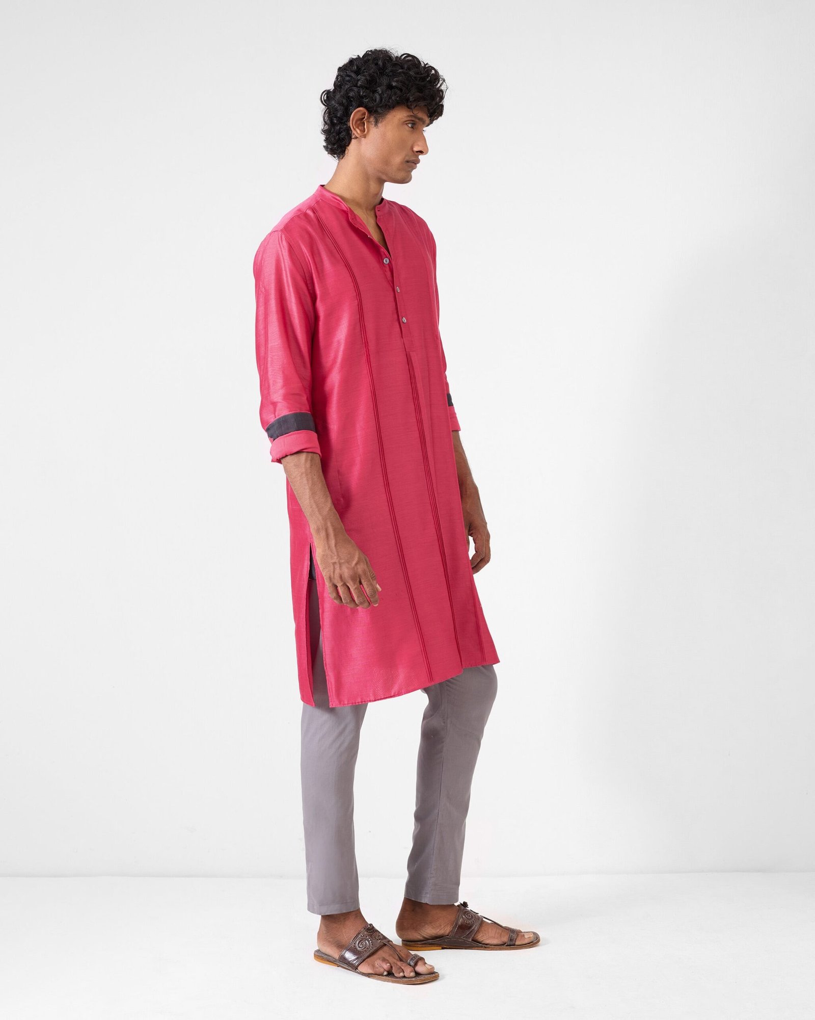 Naaz Kurta - Watermelon - Image 4
