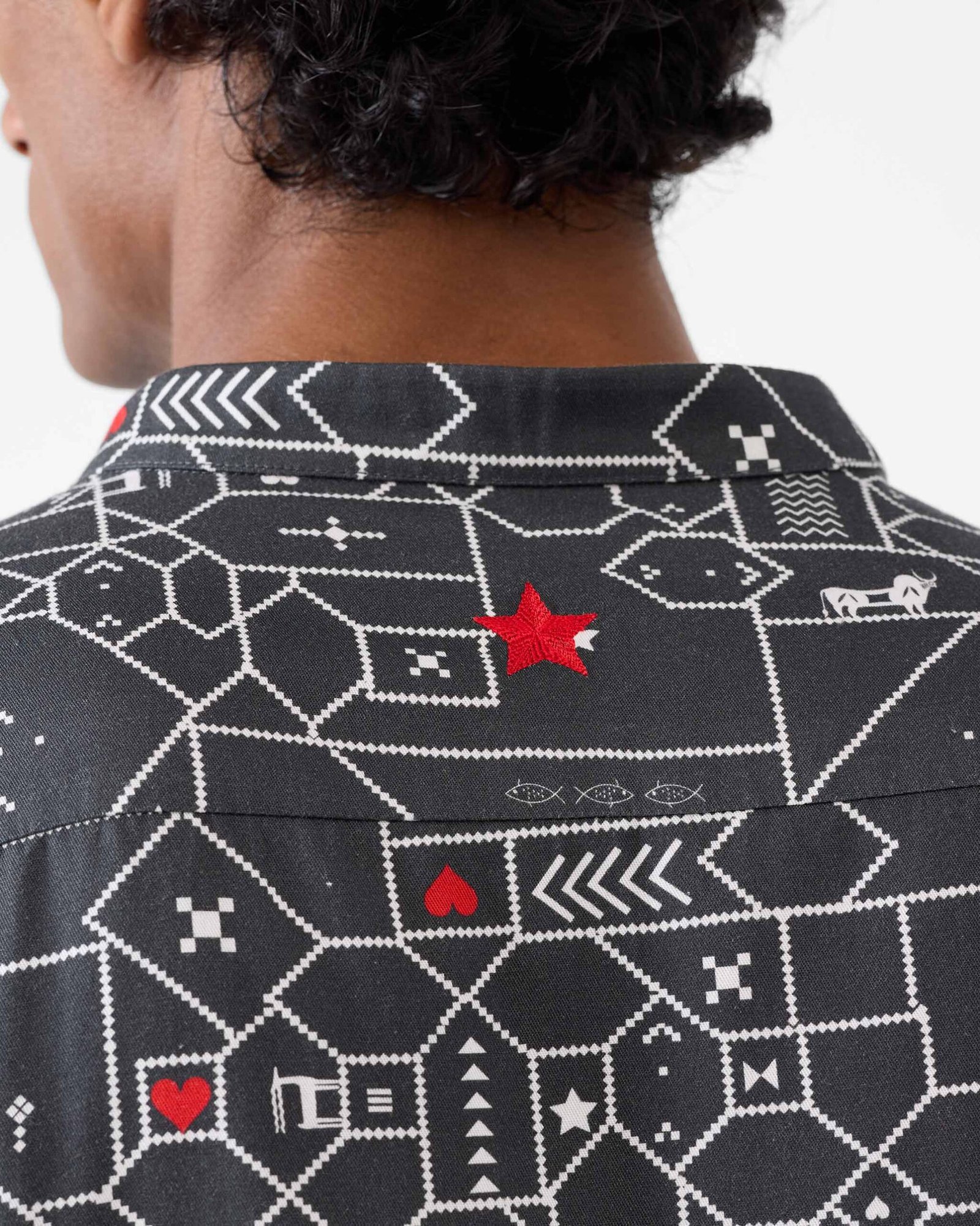 Galle Kurta - Black & Grey Print - Image 7