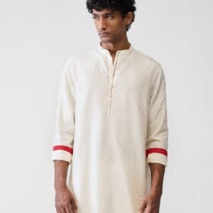 Astral Kurta - Ivory Embroidered