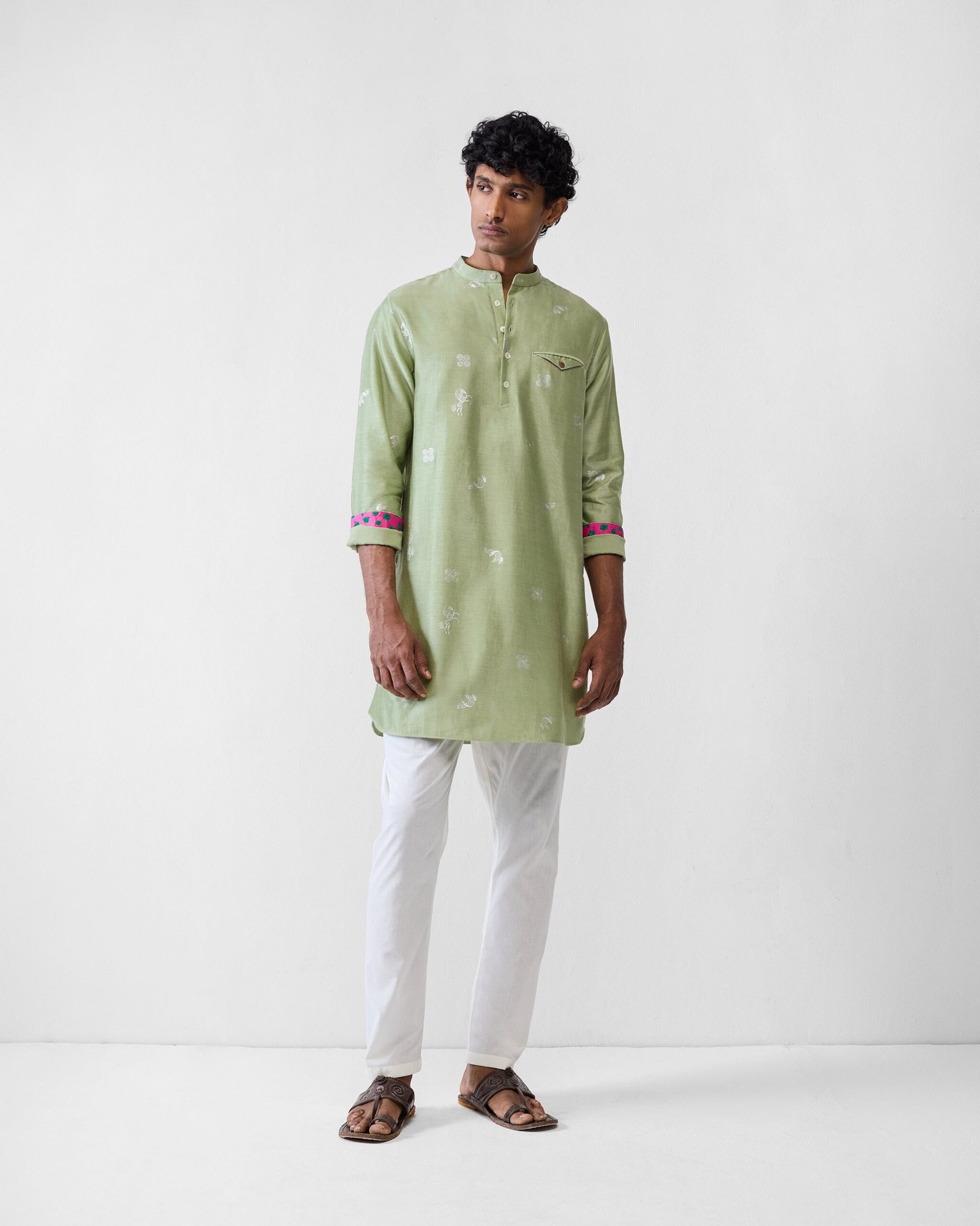 Fort Kurta - Mint Printed