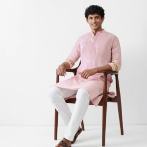Bageecha Kurta - Pink Printed