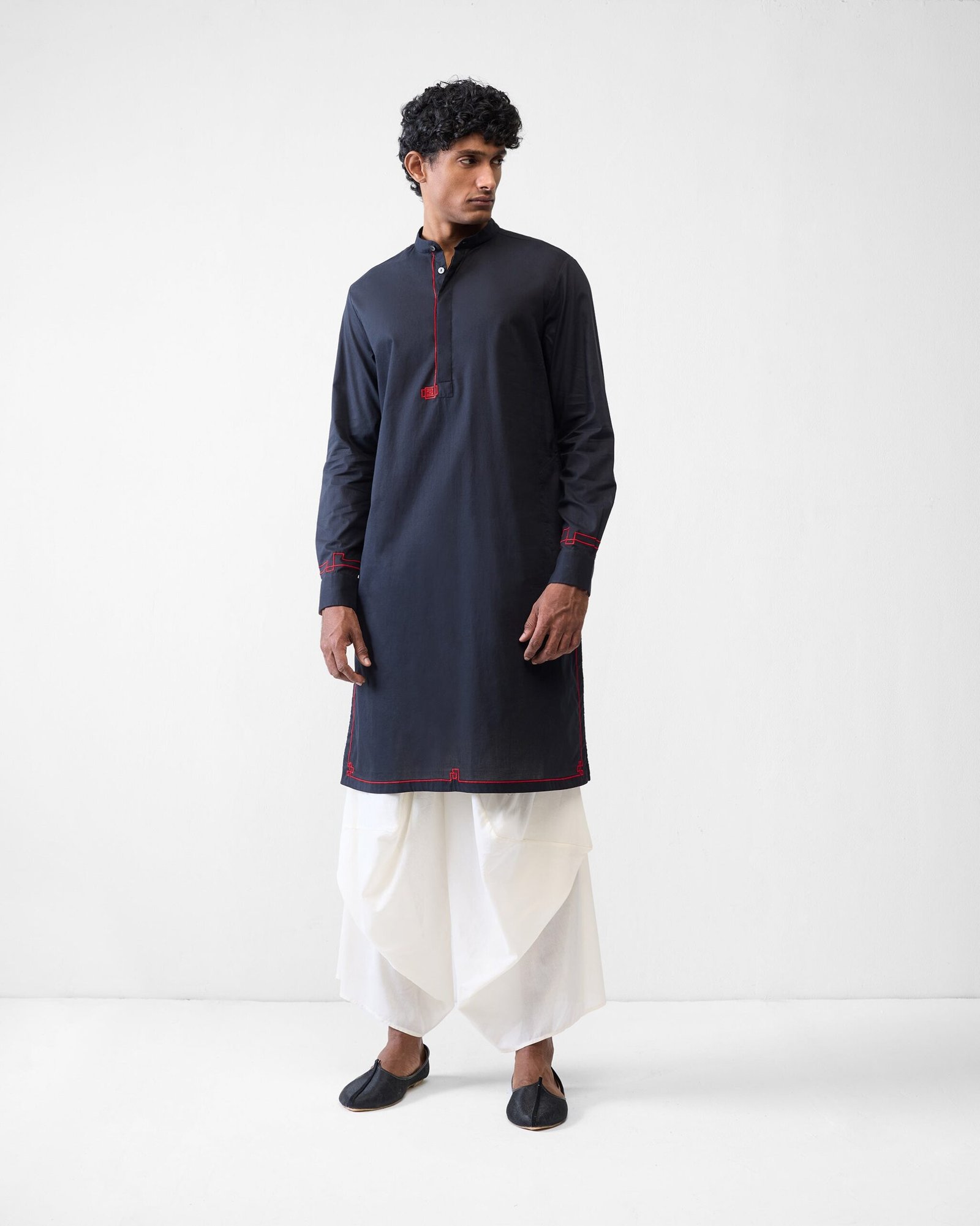 Arrham Kurta - Black Embroidered - Image 10