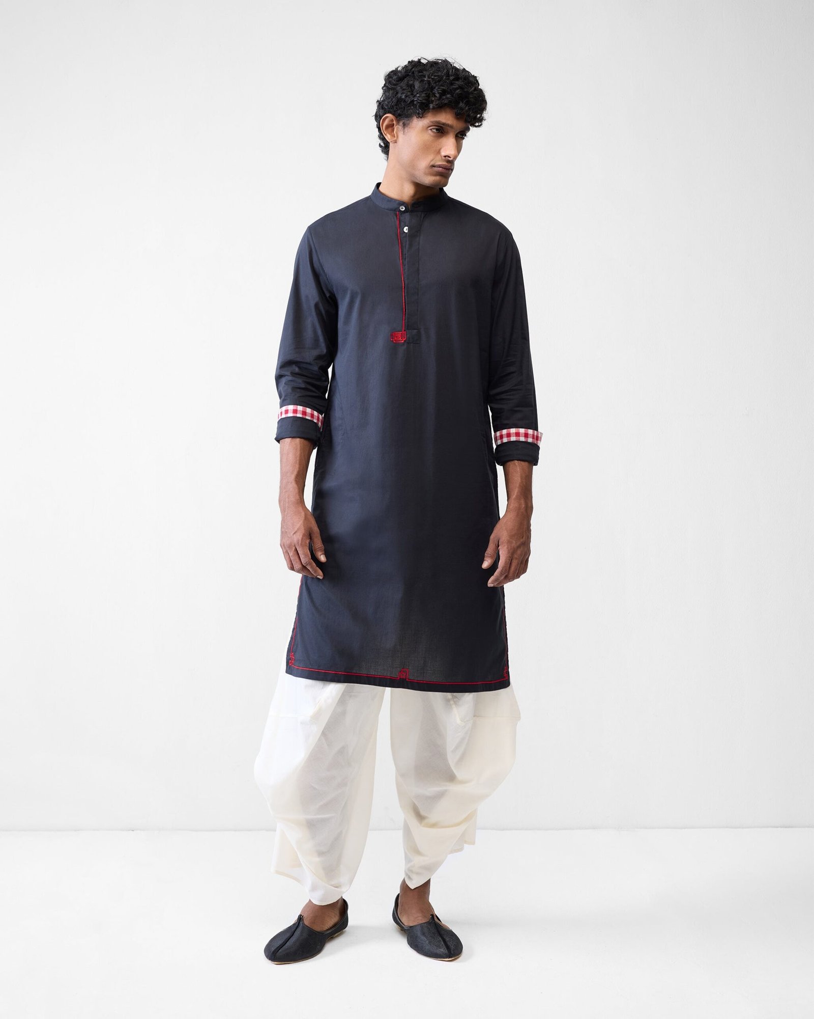 Arrham Kurta - Black Embroidered - Image 2