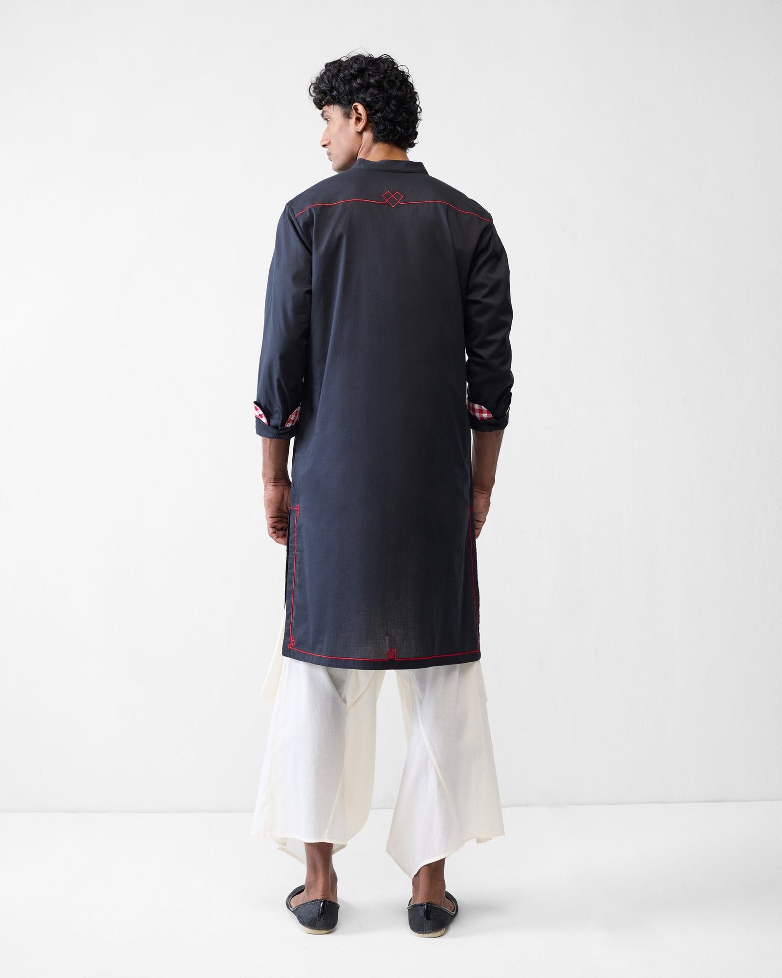 Arrham Kurta - Black Embroidered - Image 3