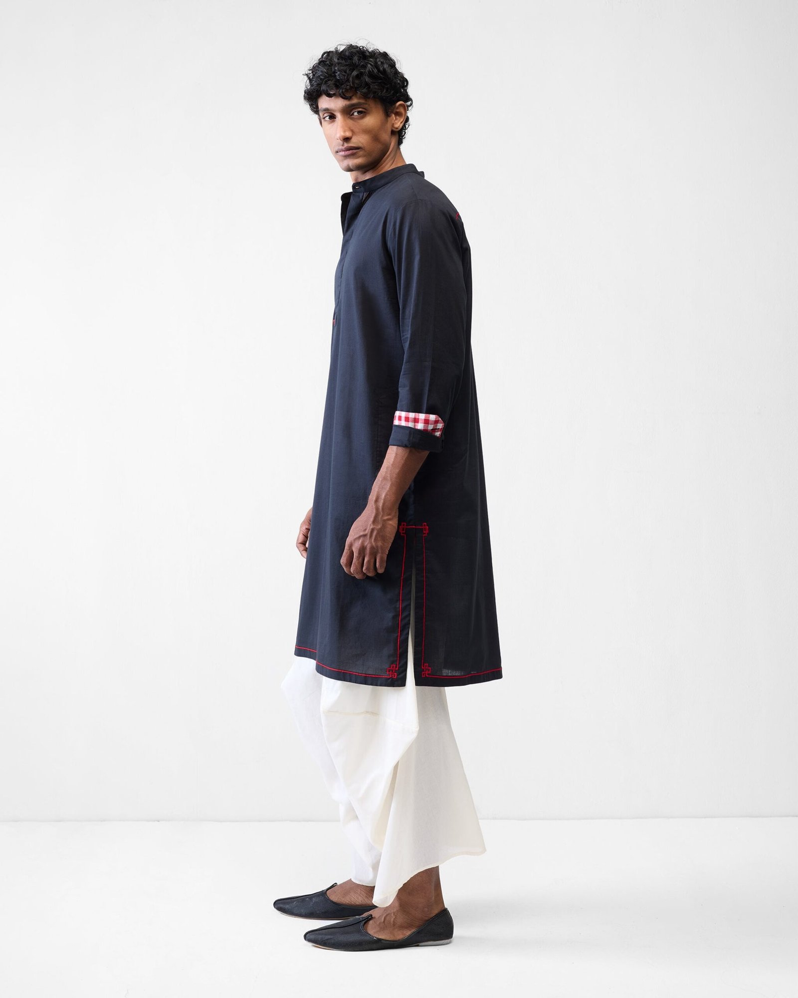 Arrham Kurta - Black Embroidered - Image 4