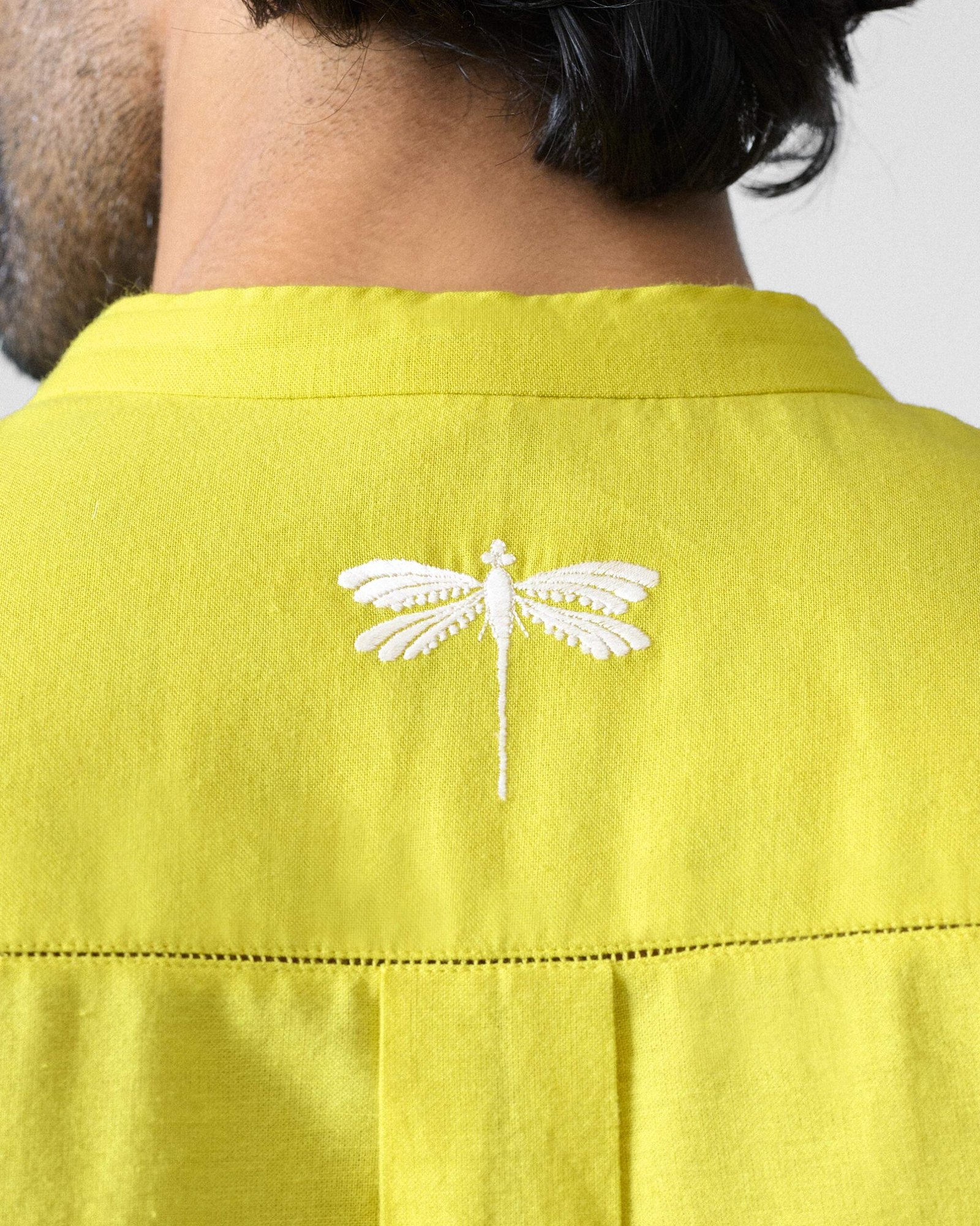 Ibn Kurta - Chartreuse Embroidered - Image 4