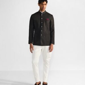 Gaur Bandhgala - Black