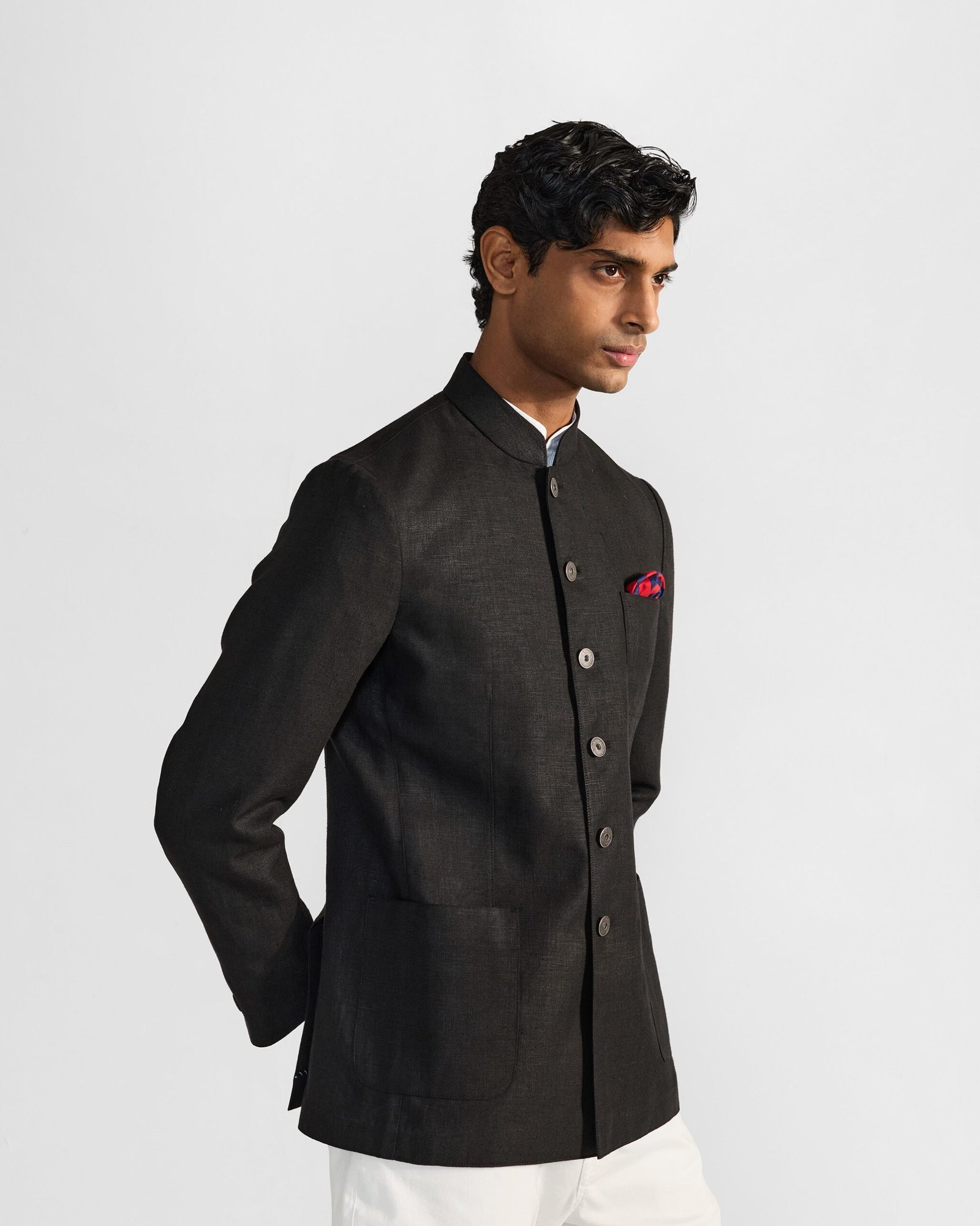 Gaur Bandhgala - Black - Image 13