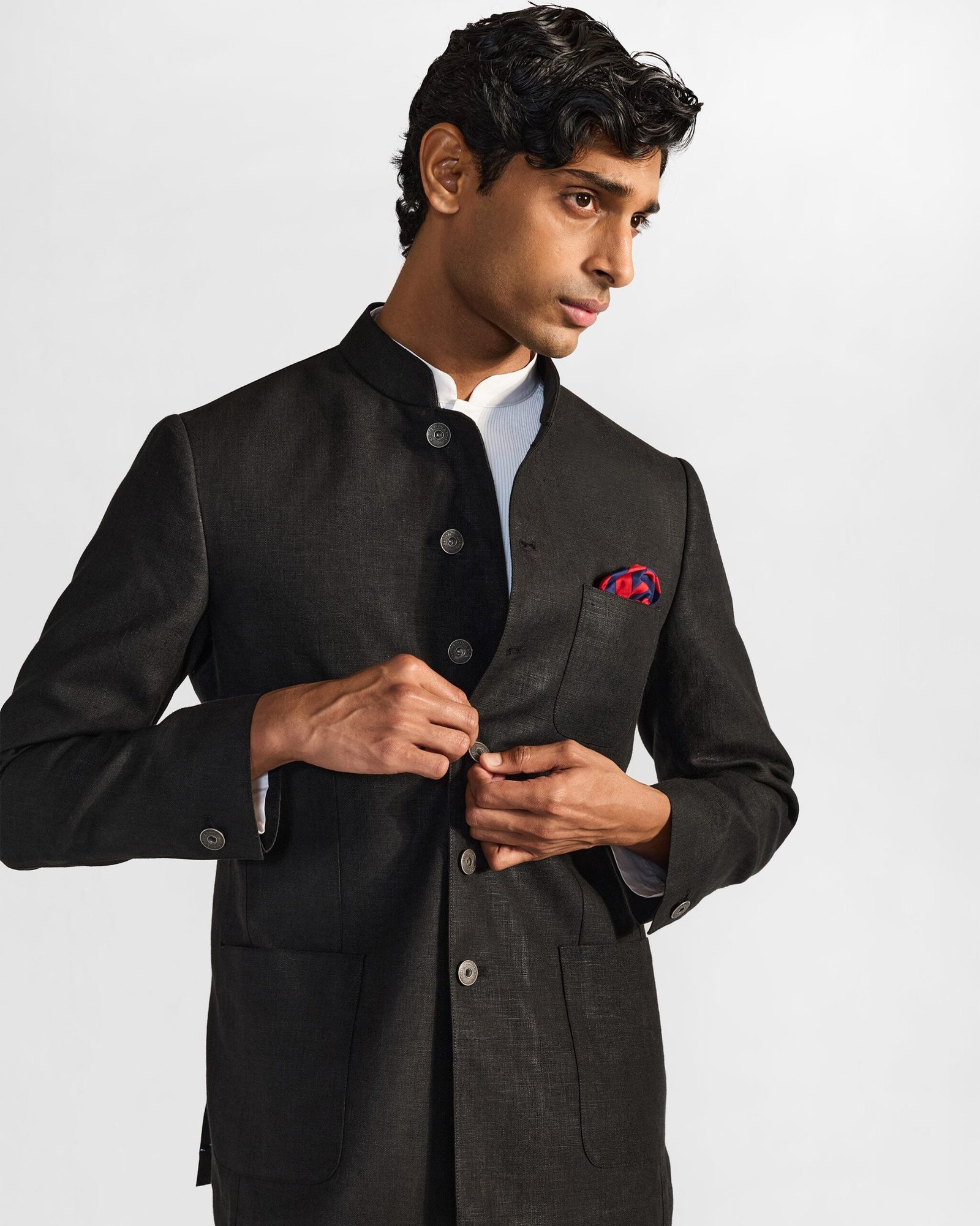 Gaur Bandhgala - Black - Image 10