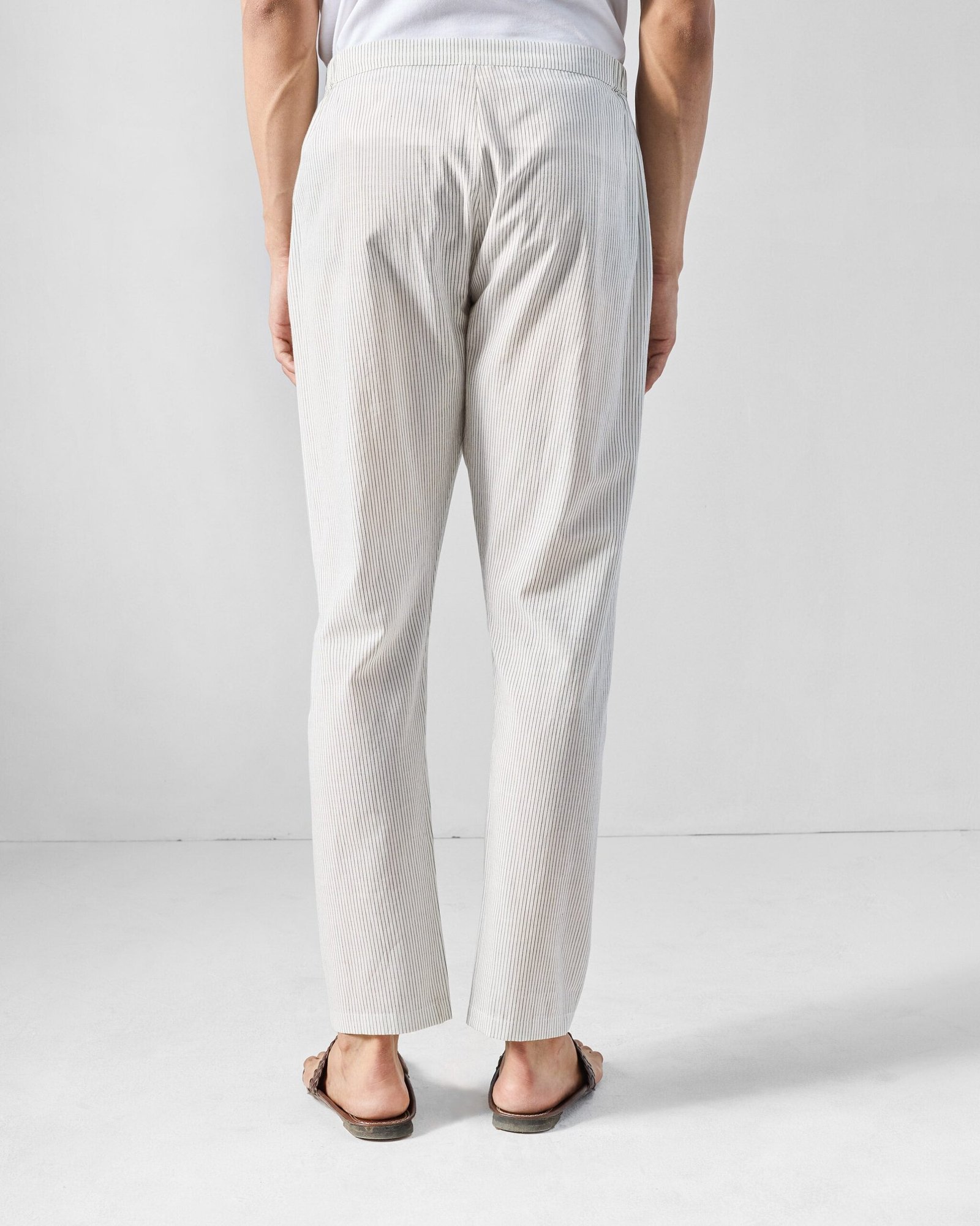 Kurta Pants - Charcoal & White Striped - Image 3