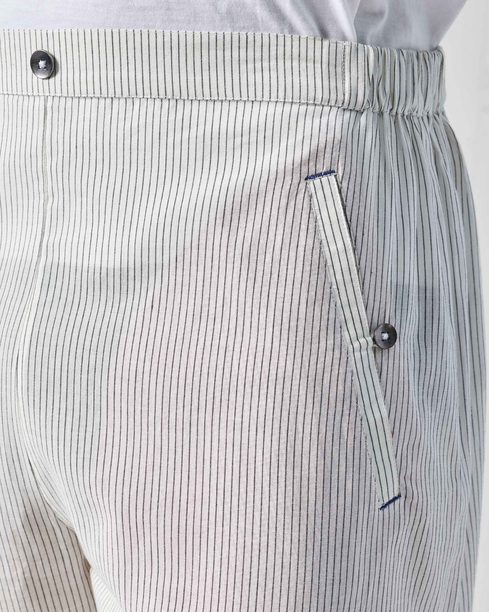 Kurta Pants - Charcoal & White Striped - Image 4