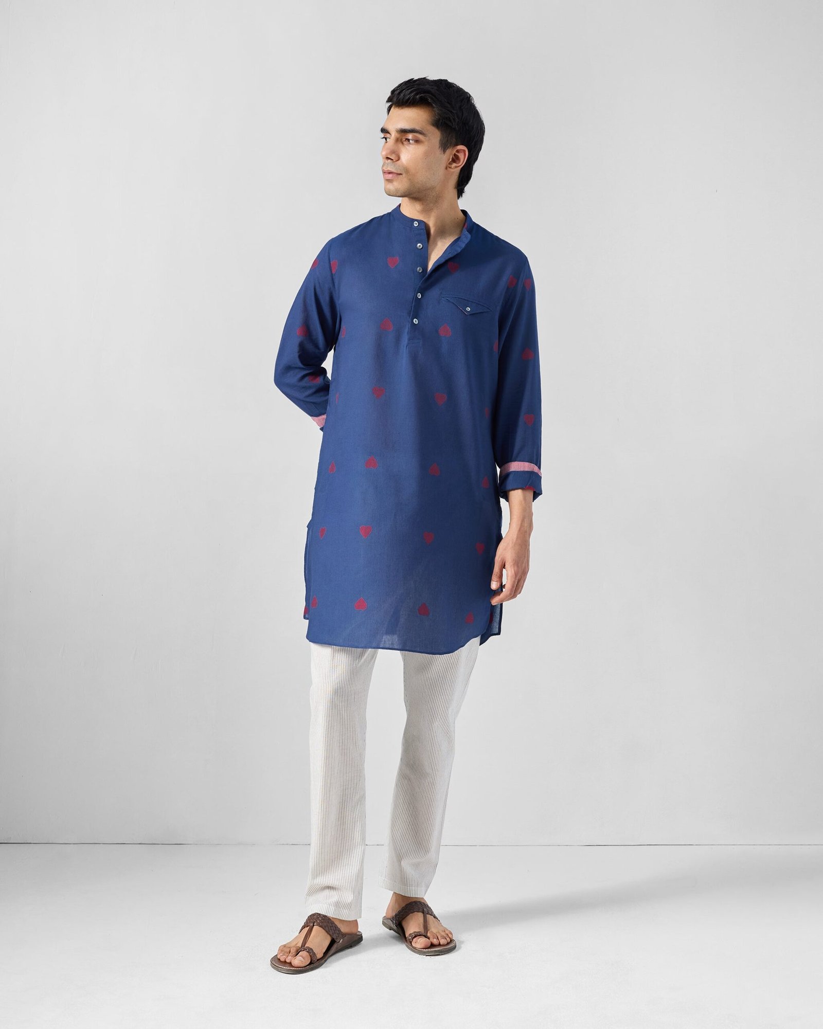 Kurta Pants - Charcoal & White Striped - Image 5