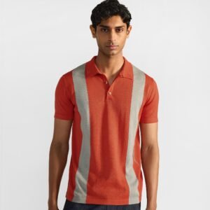 Bonnet Polo - Striped Embroidered Cotton Knit Regular Fit