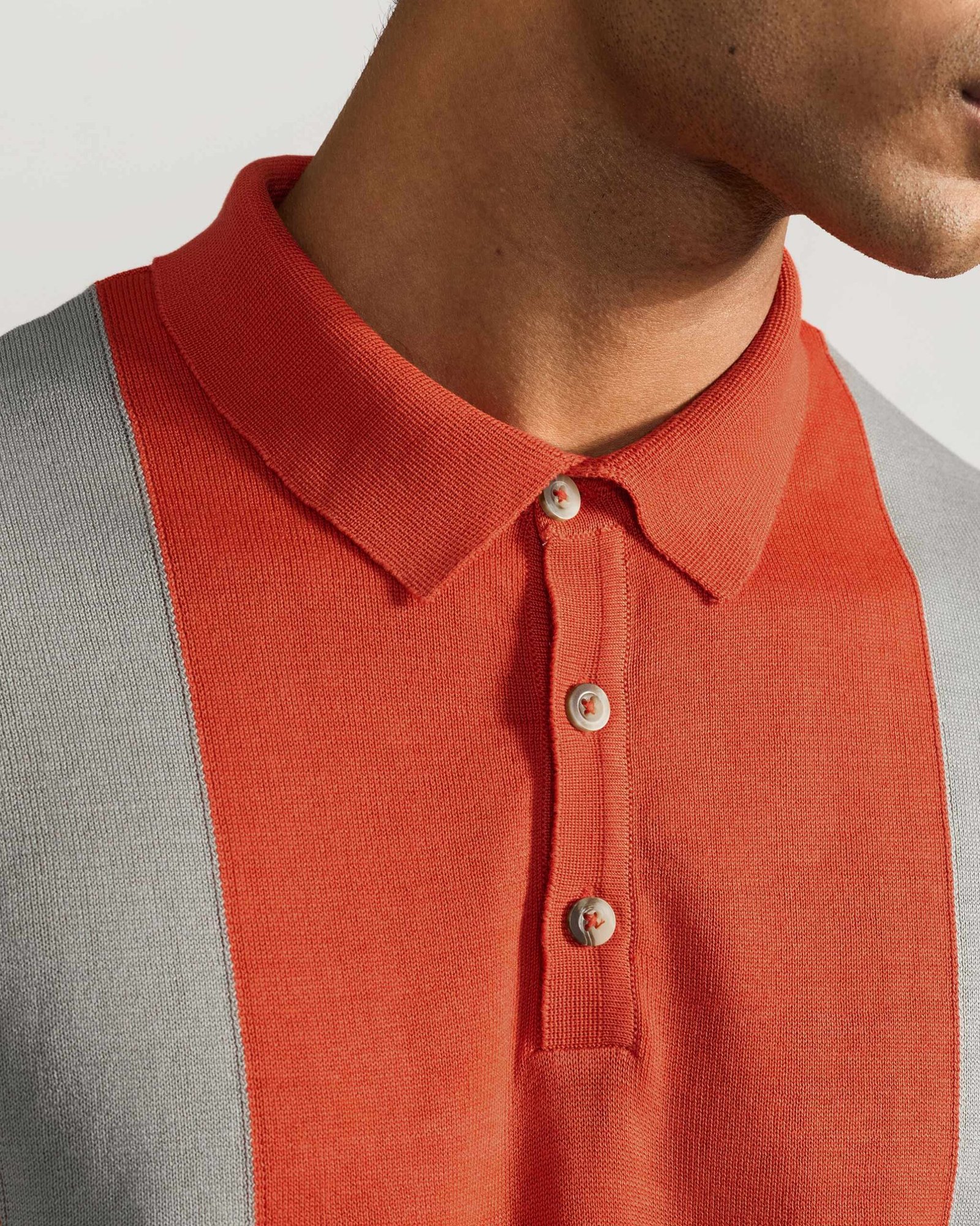 Bonnet Polo - Striped Embroidered Cotton Knit Regular Fit - Image 6