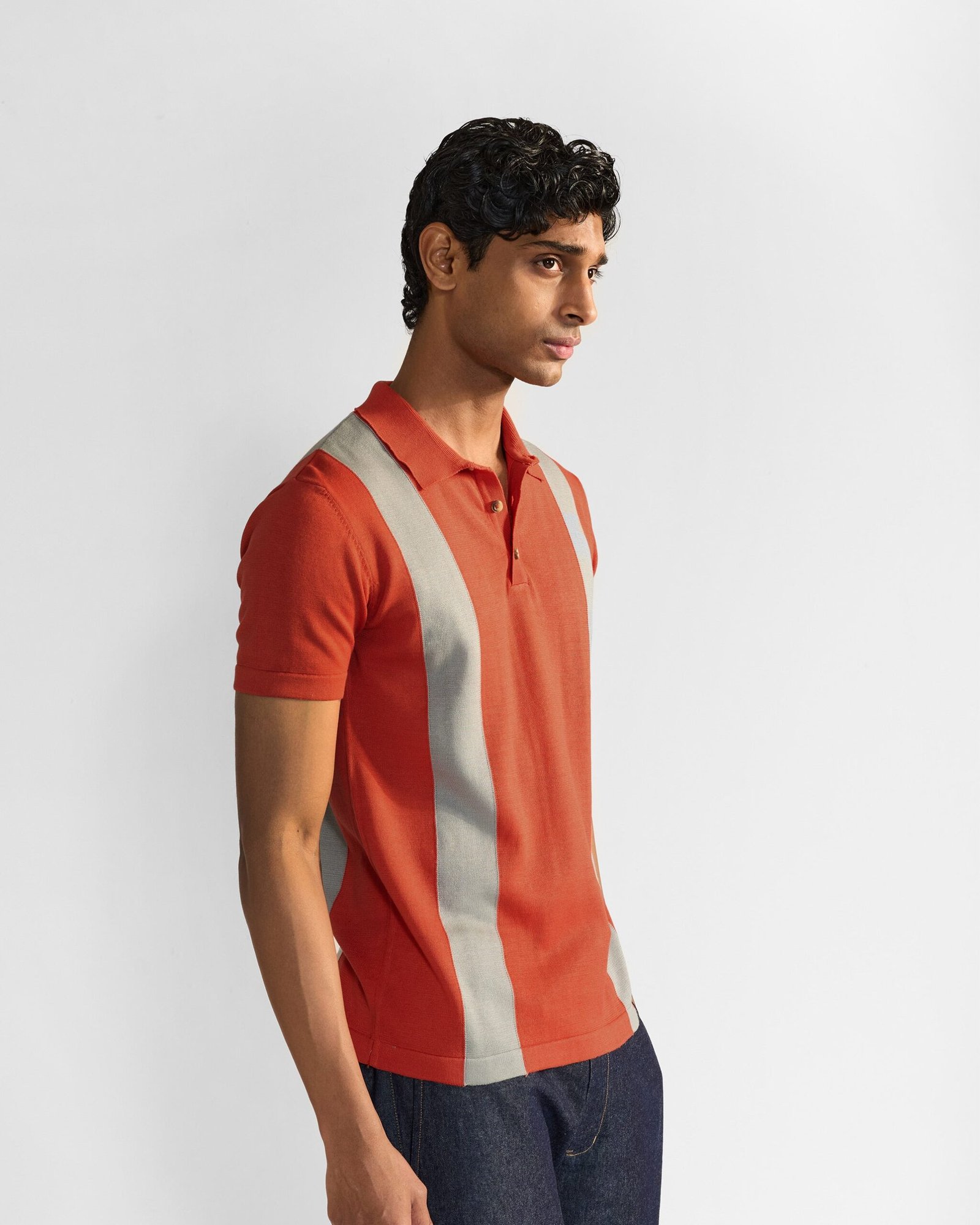 Bonnet Polo - Striped Embroidered Cotton Knit Regular Fit - Image 7