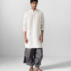 Shaam Kurta - Ivory Embroidered