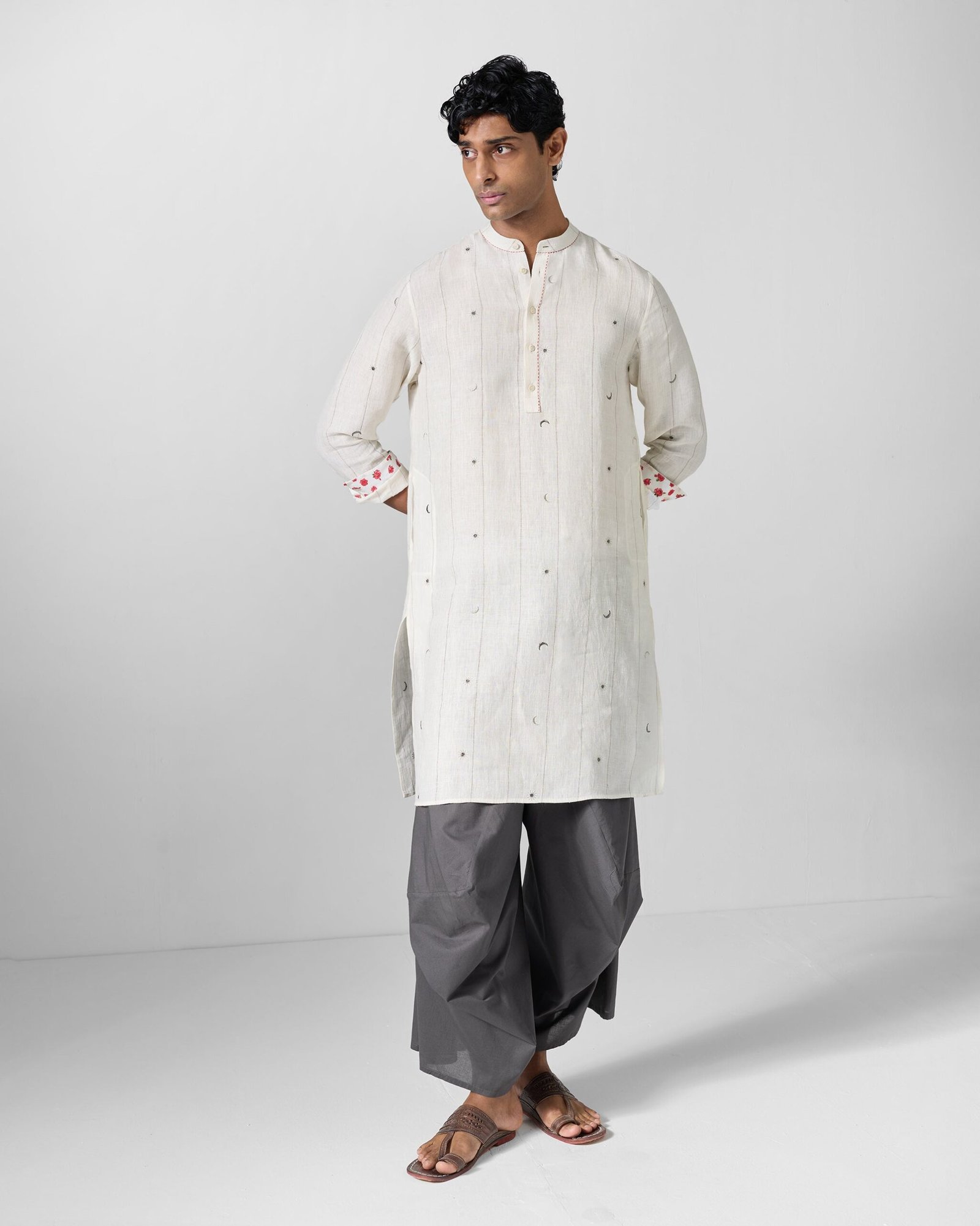 Shaam Kurta - Ivory Embroidered - Image 7