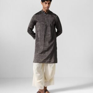 Rey Kurta - Metallic Silver