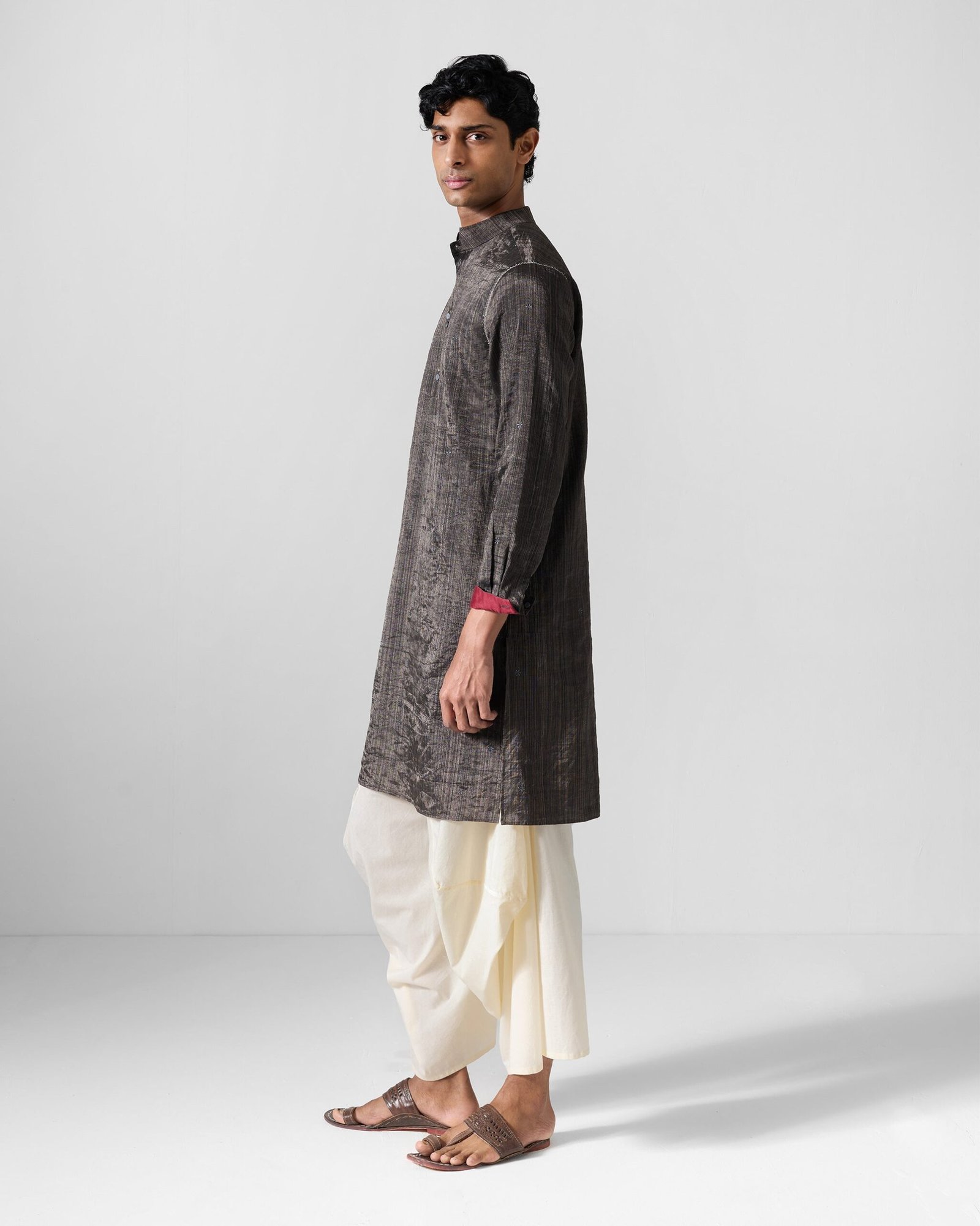 Rey Kurta - Metallic Silver - Image 3