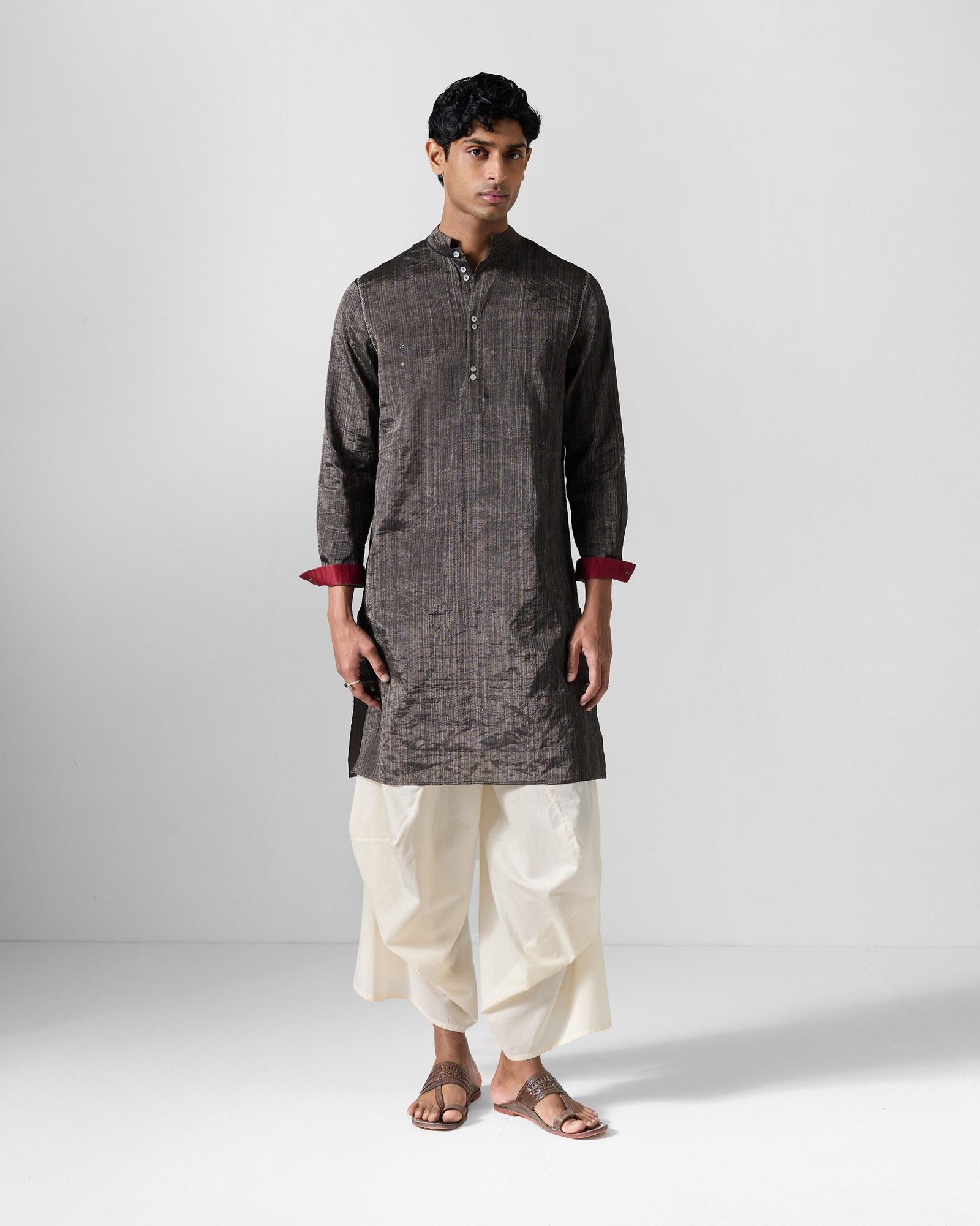 Rey Kurta - Metallic Silver - Image 7