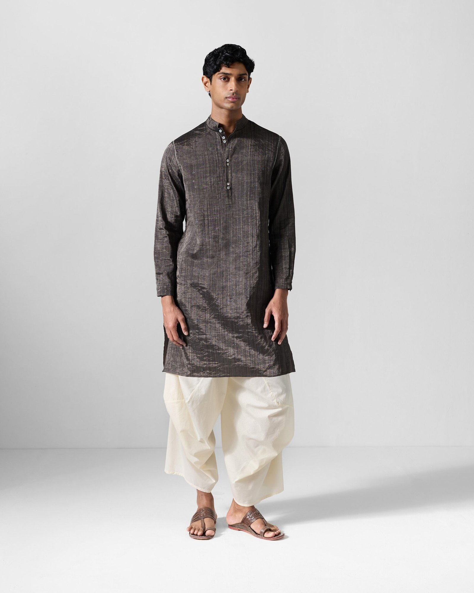 Rey Kurta - Metallic Silver - Image 8