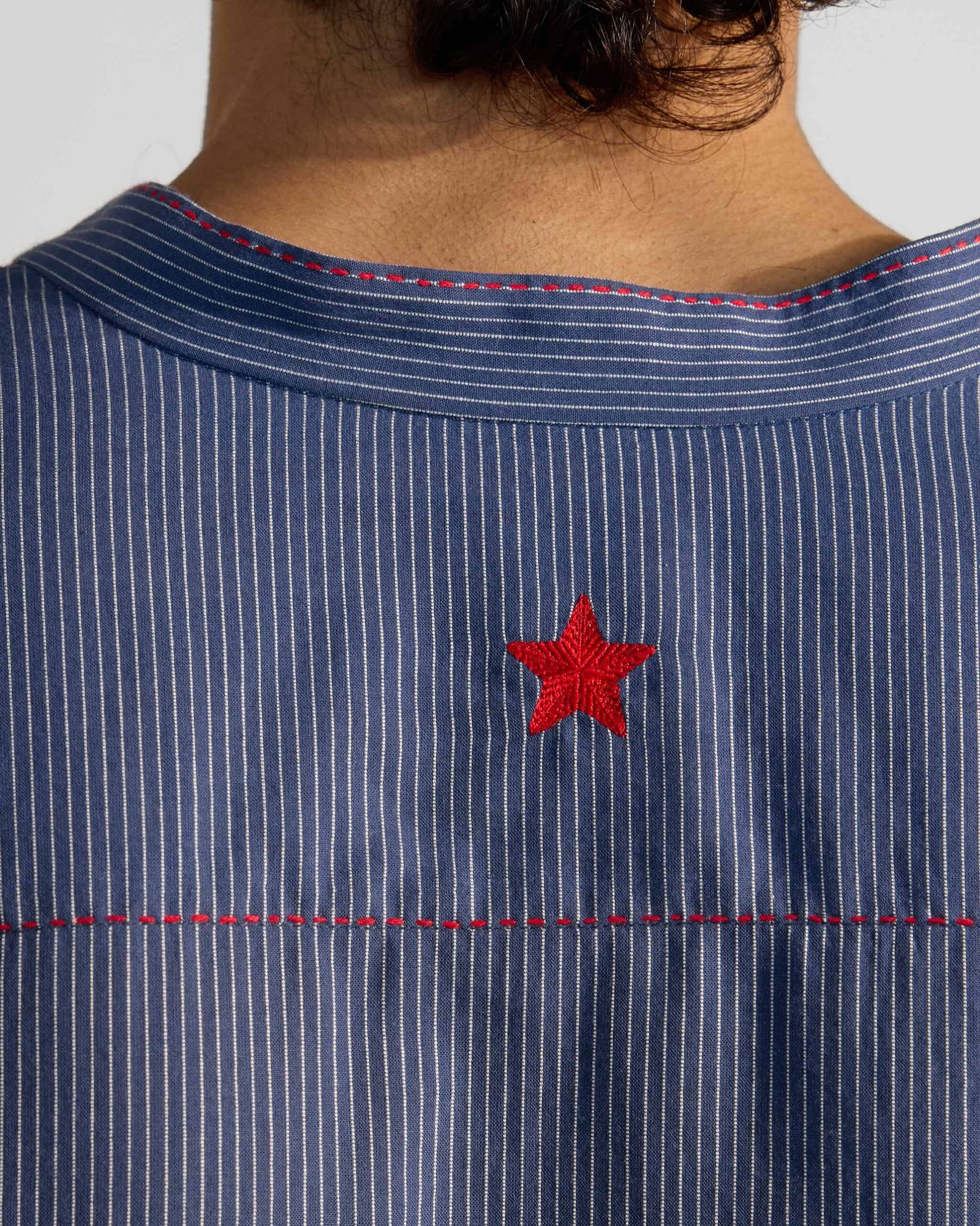 Nysa Kurta - Navy & White Stripes - Image 5