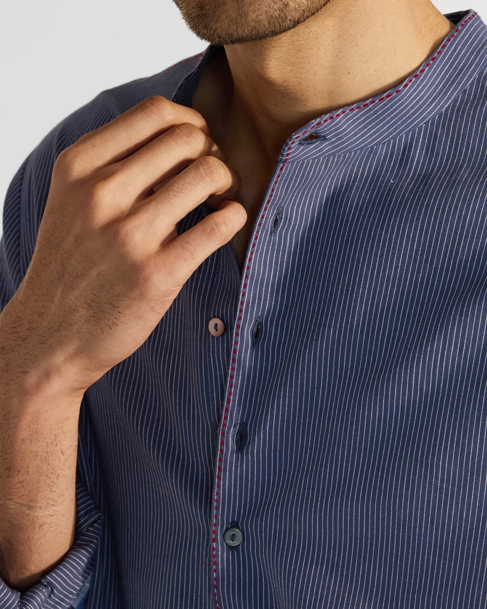 Nysa Kurta - Navy & White Stripes - Image 6