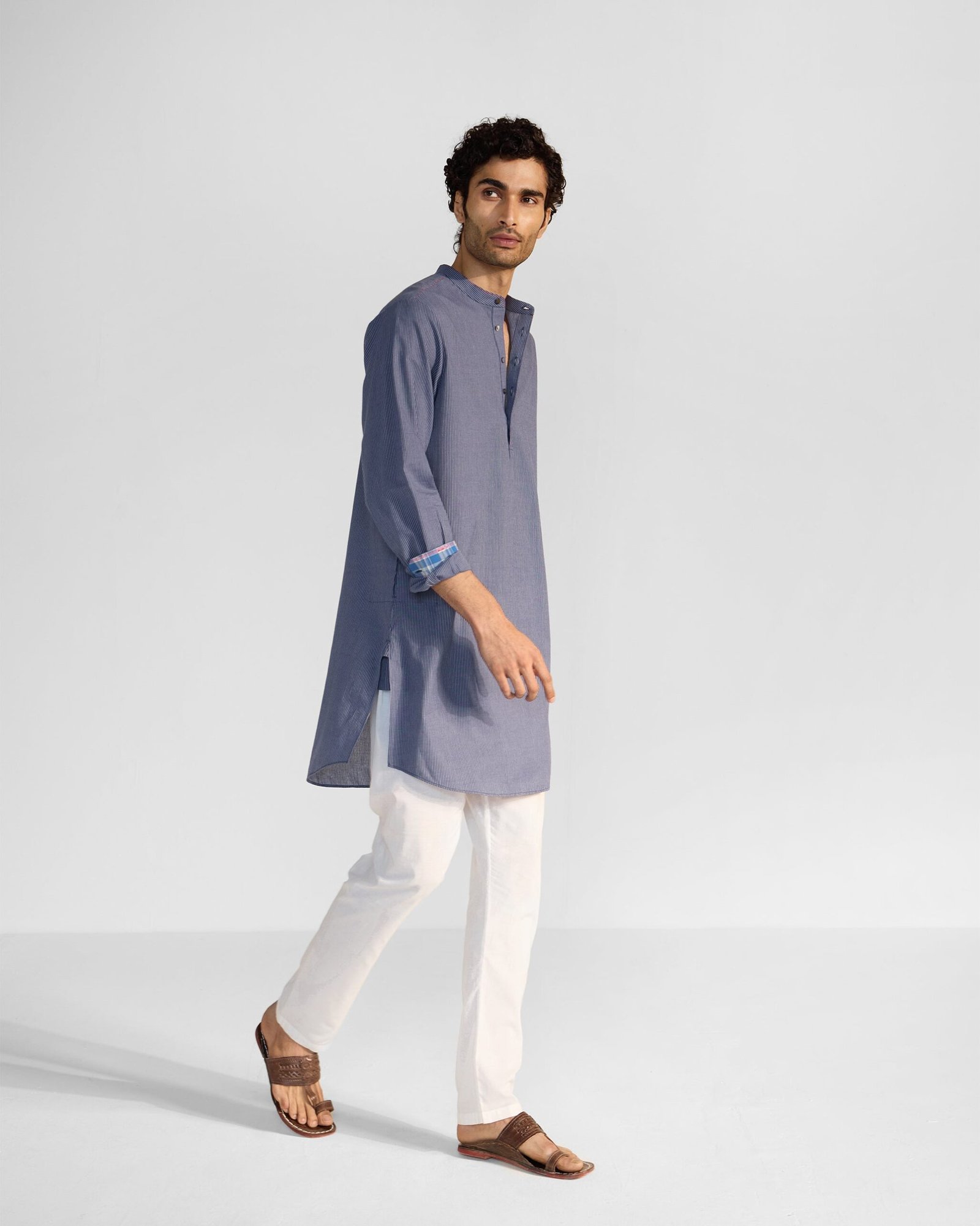 Nysa Kurta - Navy & White Stripes - Image 7