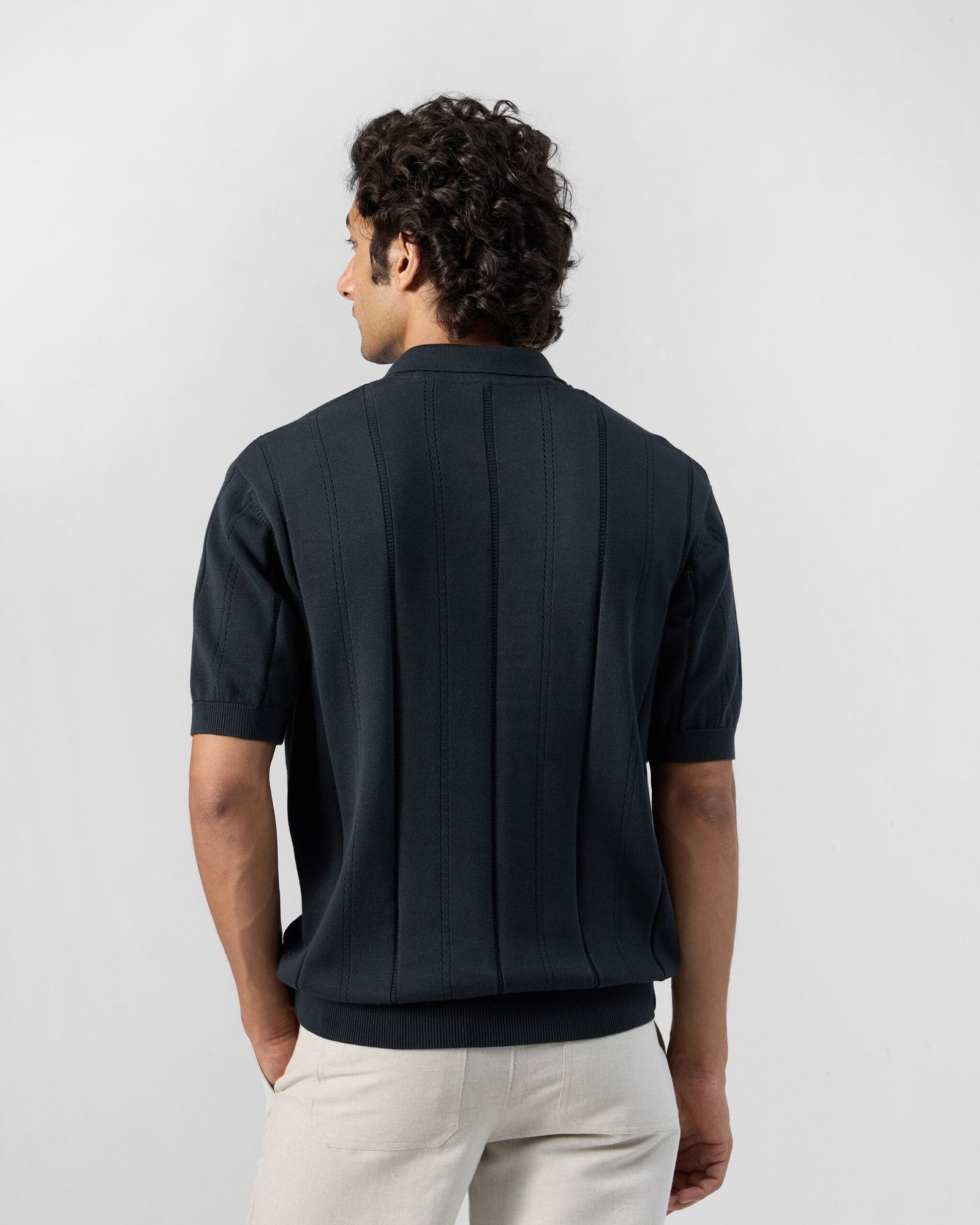 Midnight Polo T-Shirt - Cotton Knit Regular Fit - Image 3