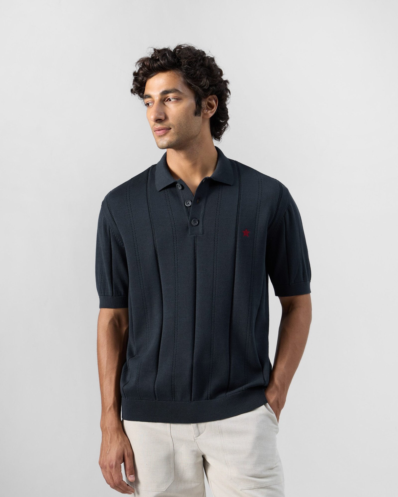 Midnight Polo T-Shirt - Cotton Knit Regular Fit - Image 4