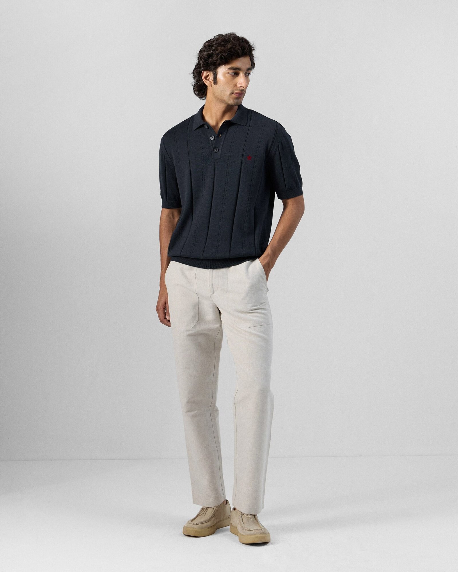 Midnight Polo T-Shirt - Cotton Knit Regular Fit - Image 6