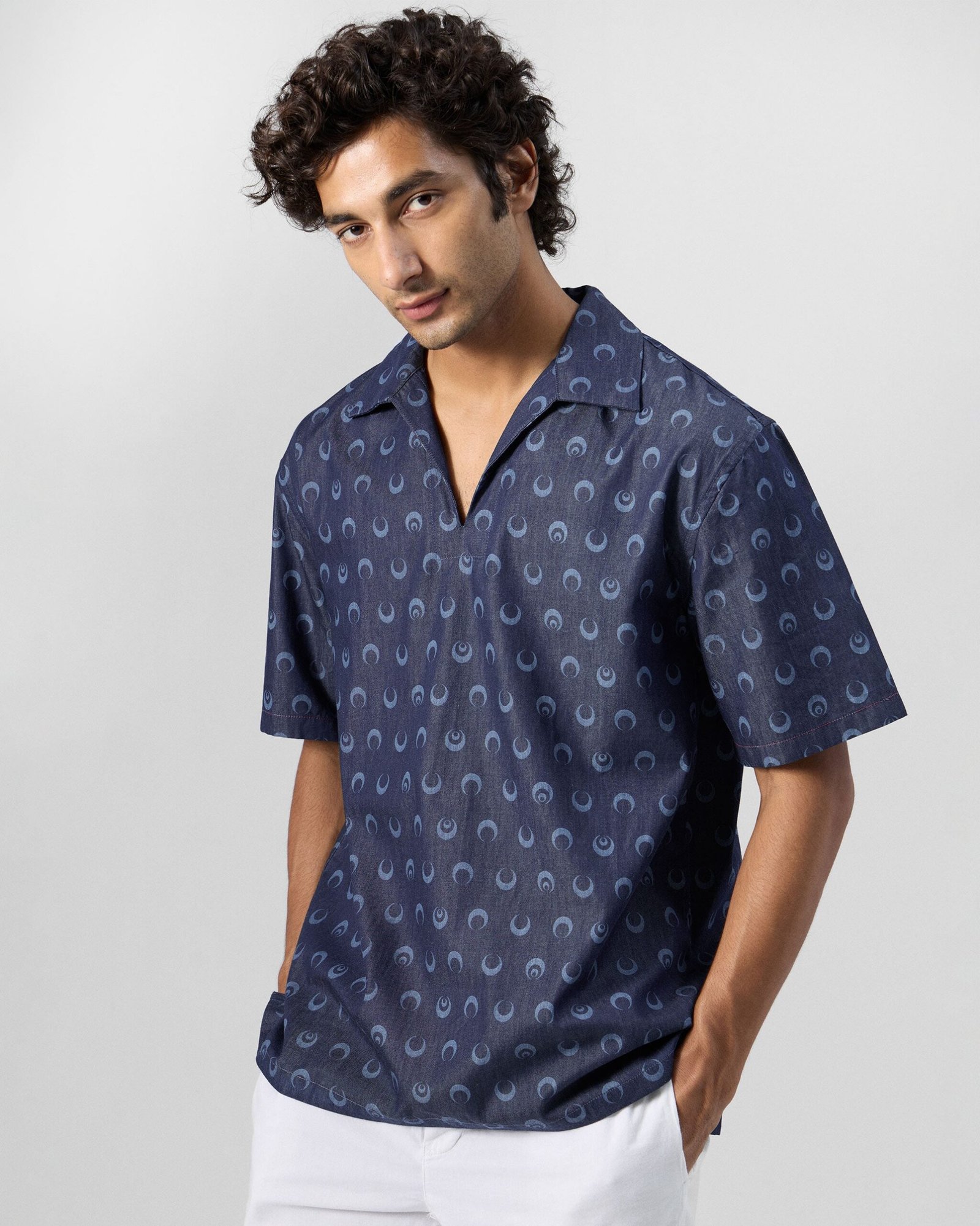 Yamuna Kurta Shirt - Cotton Denim Relaxed fit