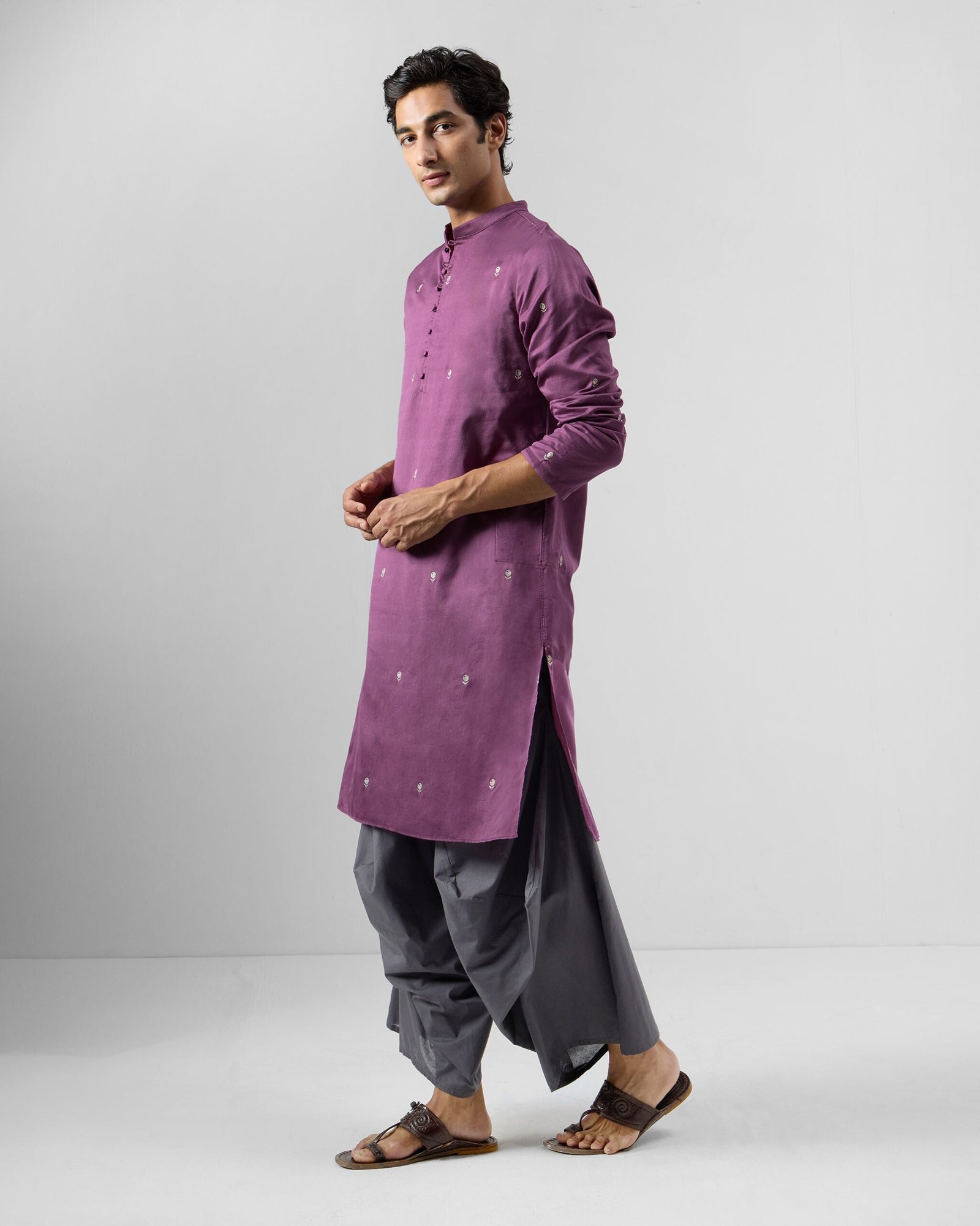 Zenith Kurta - Zari Cotton Silk Classic Fit - Image 2