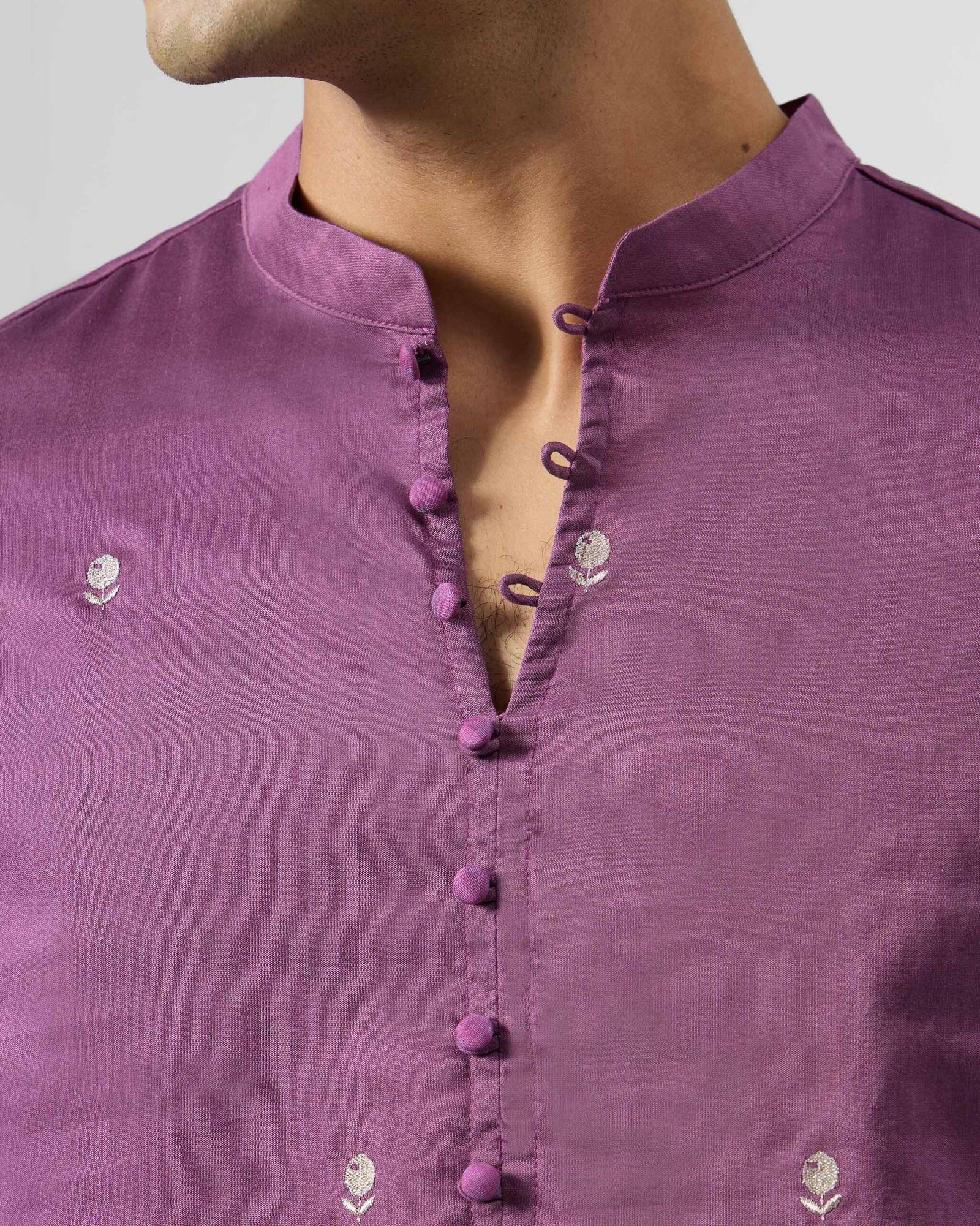 Zenith Kurta - Zari Cotton Silk Classic Fit - Image 4